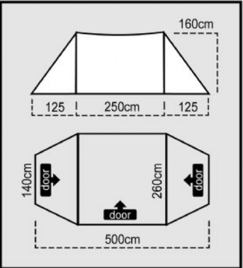 SL-CT-1135/TARP Zelt Outdoor Awning Camping Tarp Zelt Poles Sun Shelter